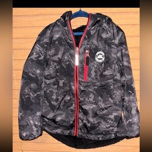 Black and Red Zip-Up Jacket